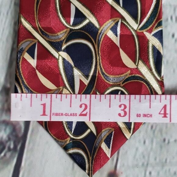 Vintage Bill Blass Designer Geometric Neck Tie - Picture 6 of 7